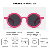 Load image into Gallery viewer, Round children&#39;s polarized fashion sunglasses with UV protection, soft silicone.