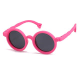 Load image into Gallery viewer, Round children&#39;s polarized fashion sunglasses with UV protection, soft silicone.