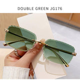 Load image into Gallery viewer, Frameless Cut-edge Square Cheetah Sunglasses Driving Trend Sunglasses for Women