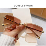 Load image into Gallery viewer, Frameless Cut-edge Square Cheetah Sunglasses Driving Trend Sunglasses for Women