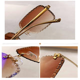 Load image into Gallery viewer, Frameless Cut-edge Square Cheetah Sunglasses Driving Trend Sunglasses for Women