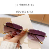 Load image into Gallery viewer, Frameless Cut-edge Square Cheetah Sunglasses Driving Trend Sunglasses for Women
