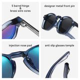 Load image into Gallery viewer, Polarized sunglasses, high-end style, retro square/round frame, UV protection.